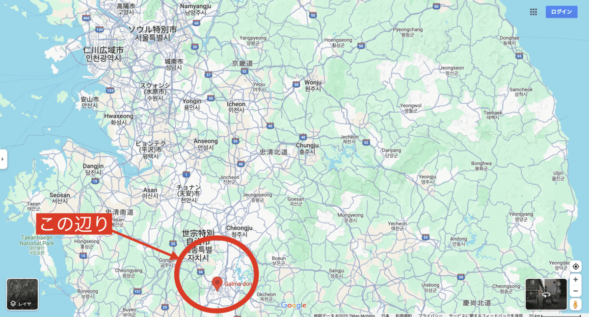 カンチャニ出身地のマップ